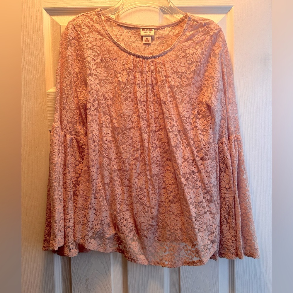 Pink lace blouse